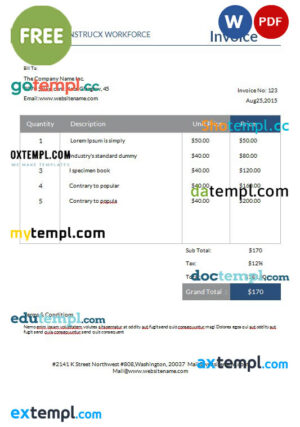 USA Celanese technology company pay stub Word and PDF template