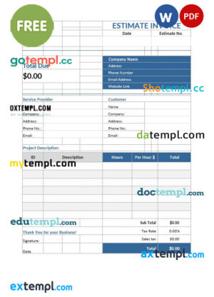 Togo Ecobank Bank statement template in Word and PDF format