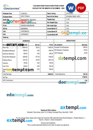 Albania Tirana bank statement template in Excel and PDF format
