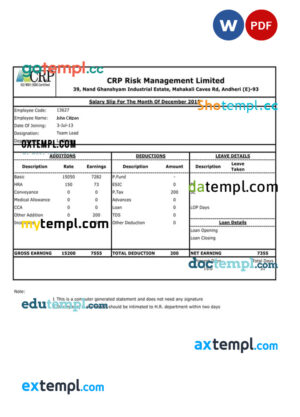 USA AIA invoice template in Word and PDF format, fully editable