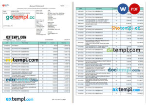 USA Oracle invoice template in Word and PDF format, fully editable