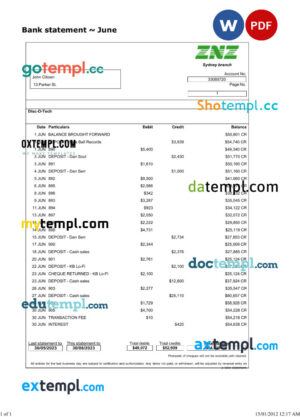 Belize Commerzbank bank account closure reference letter template in Word and PDF format