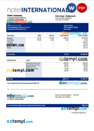 MALAYSIA SARAWAK ENERGY utility bill Word and PDF template