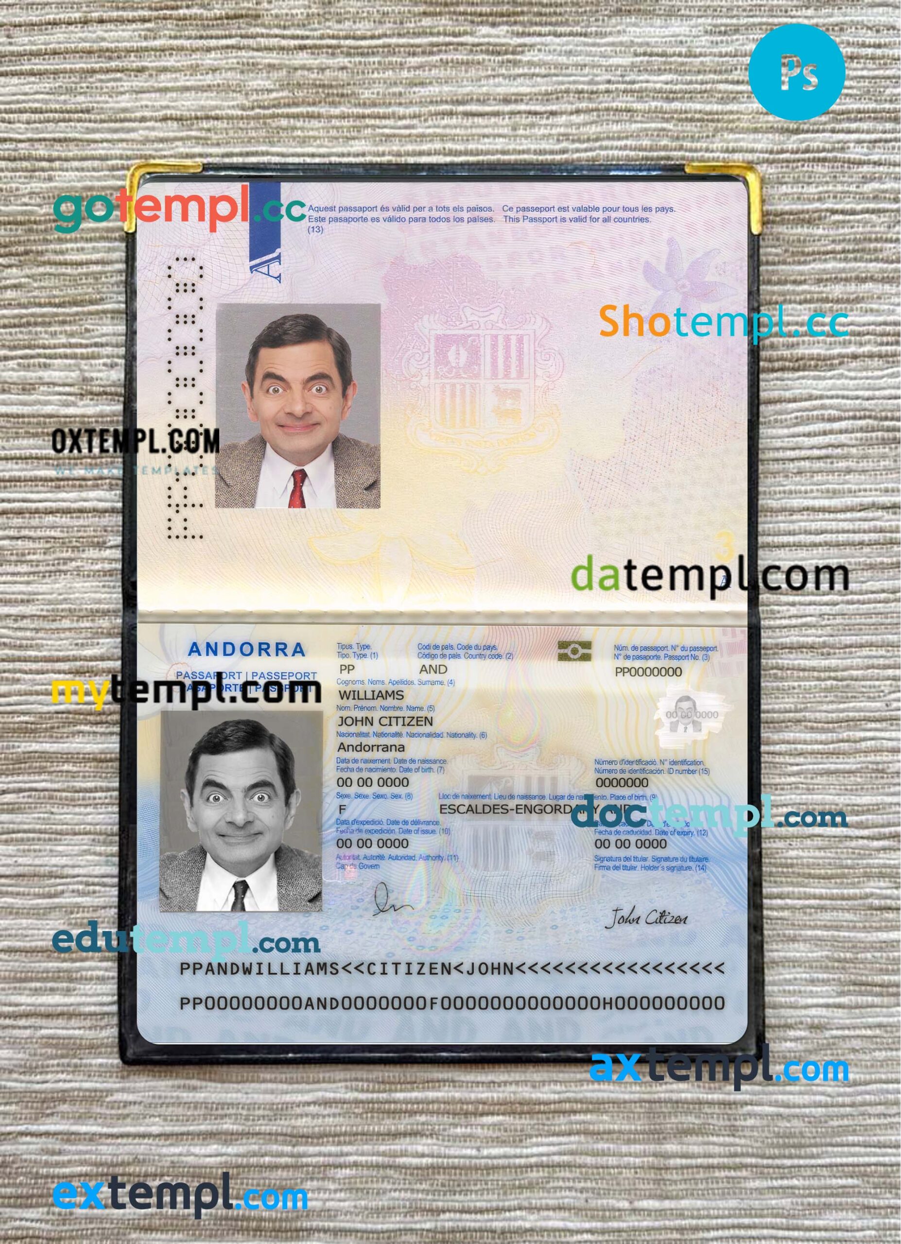 Police department ID card PSD template, version 2