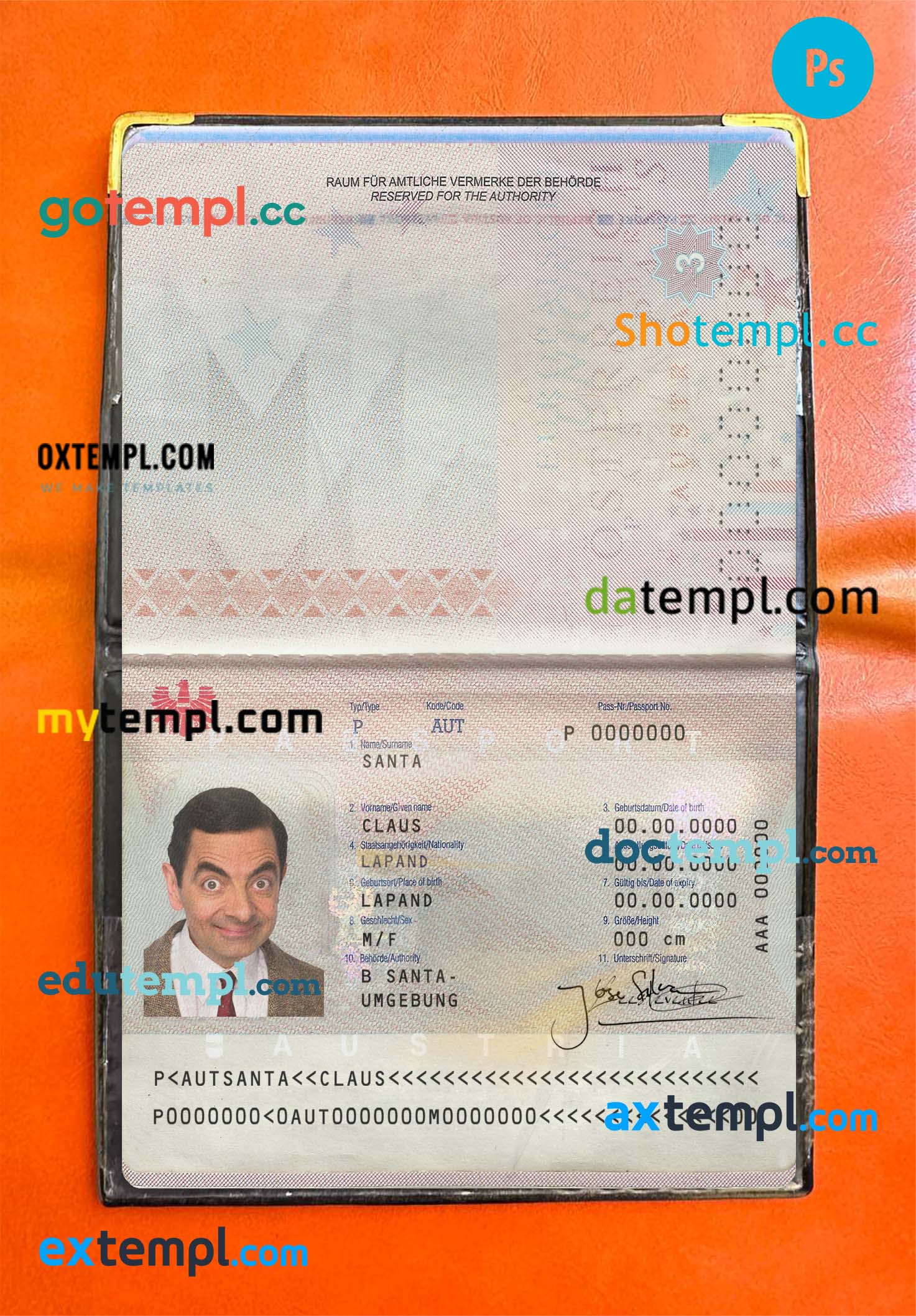 Egypt Al Ahli Bank of Kuwait visa signature card template in PSD format, fully editable