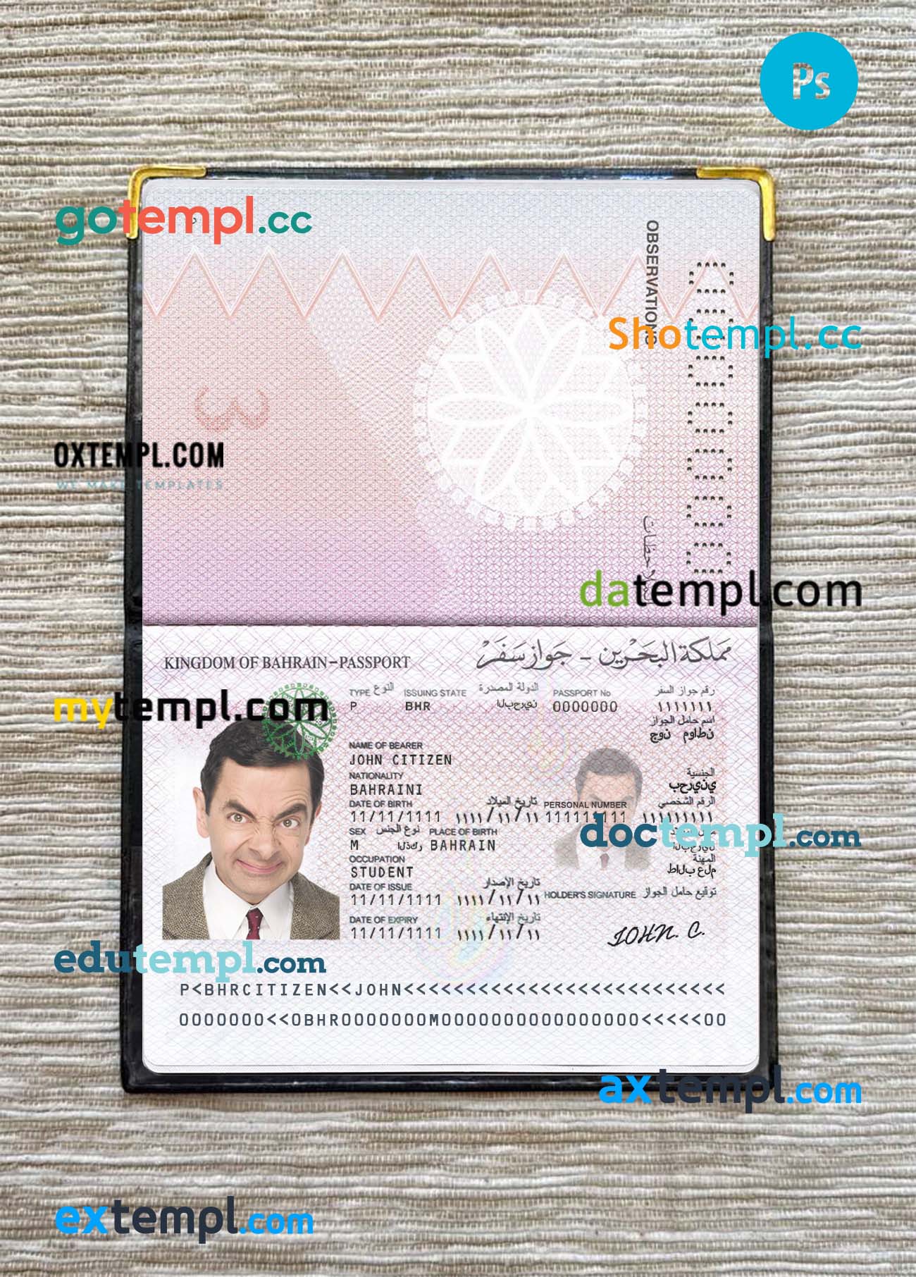 Japan driving license PSD files, scan look and photographed image, 2 in 1