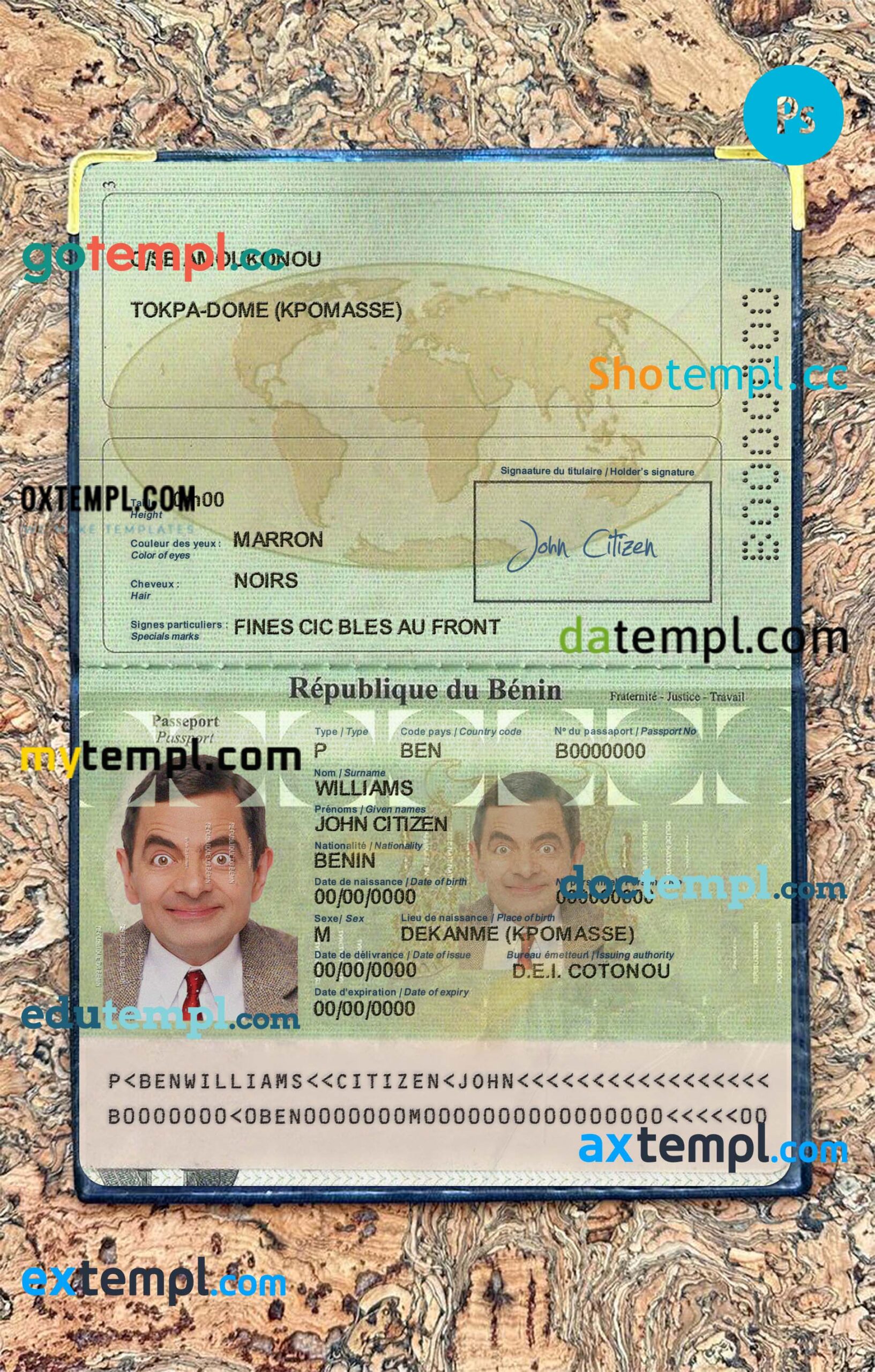 Lithuania (Litva) Schengen visa template in PSD format, fully editable