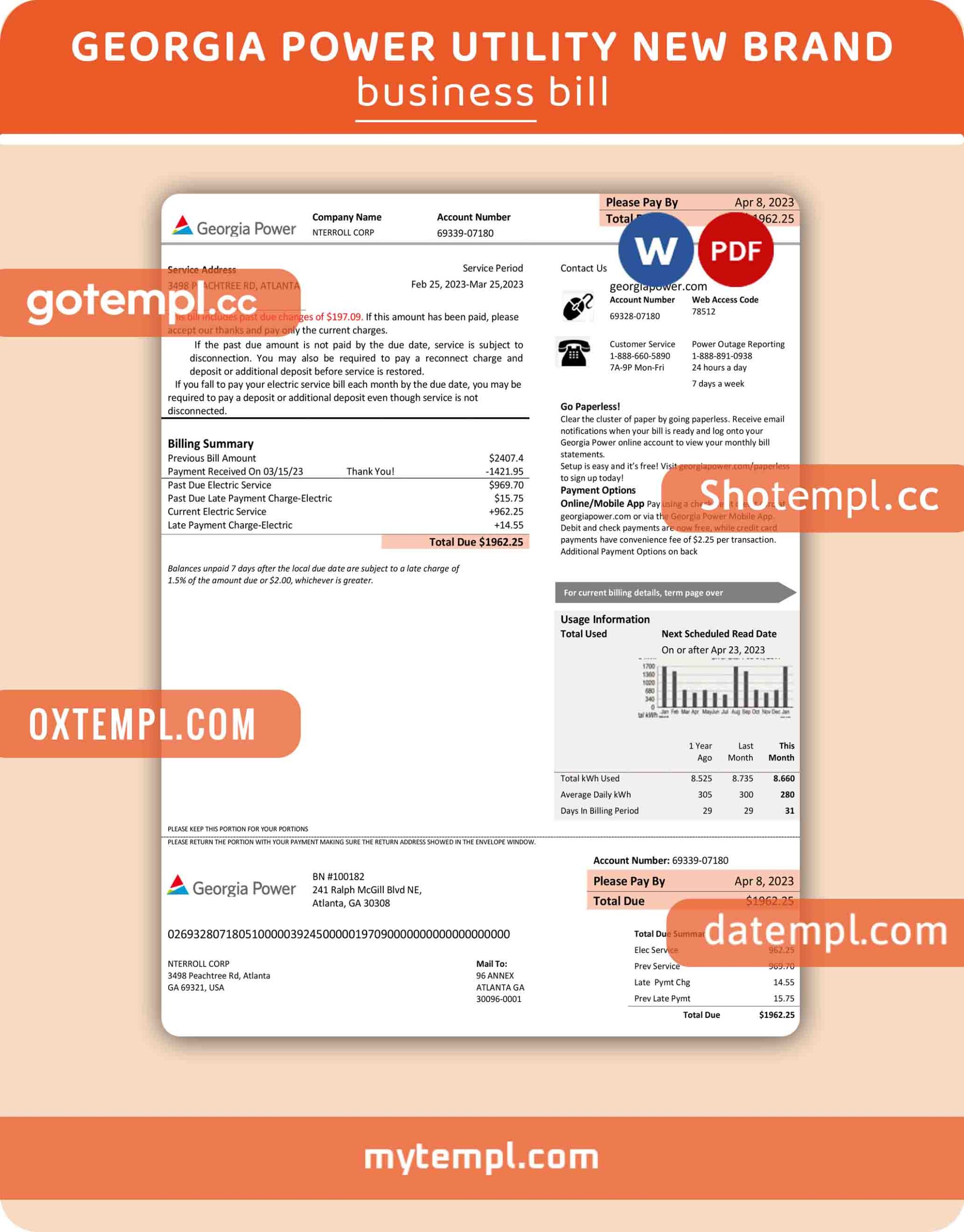 Online Store Invoice template in word and pdf format