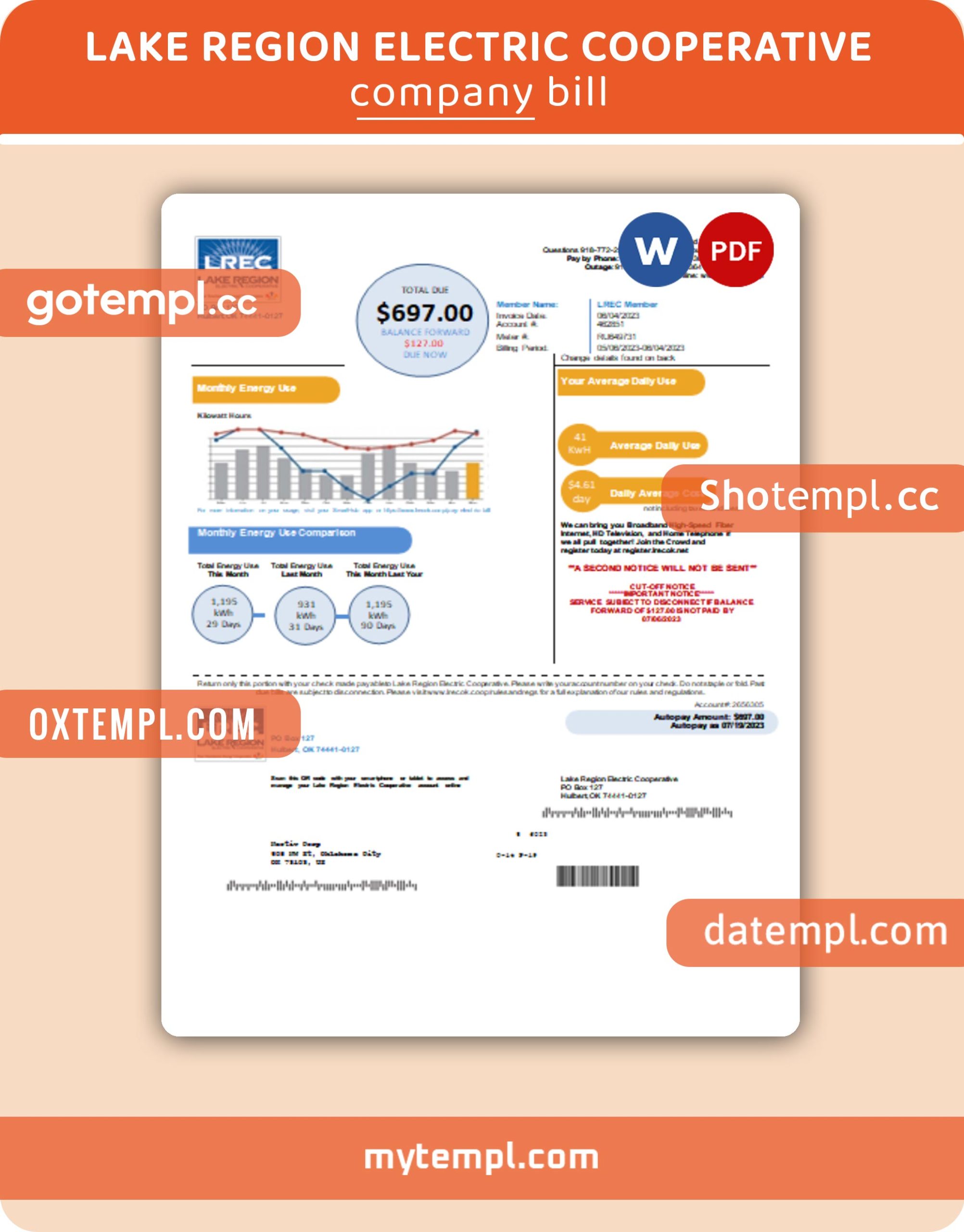 scientific company payroll statement in Word and PDF formats