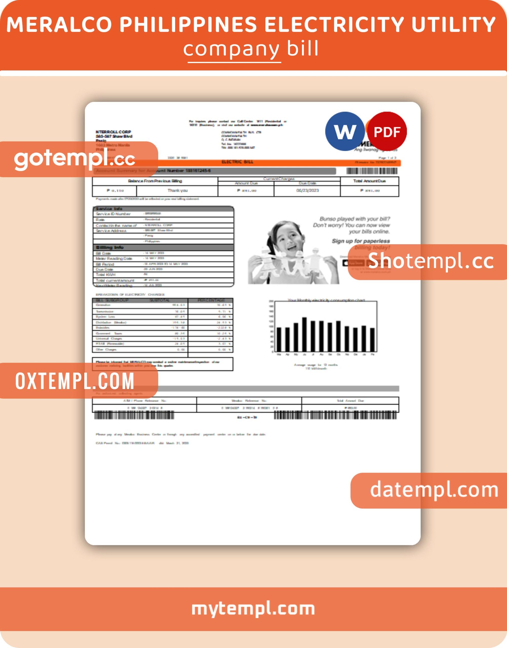 Guatemala Azteca bank statement Excel and PDF template