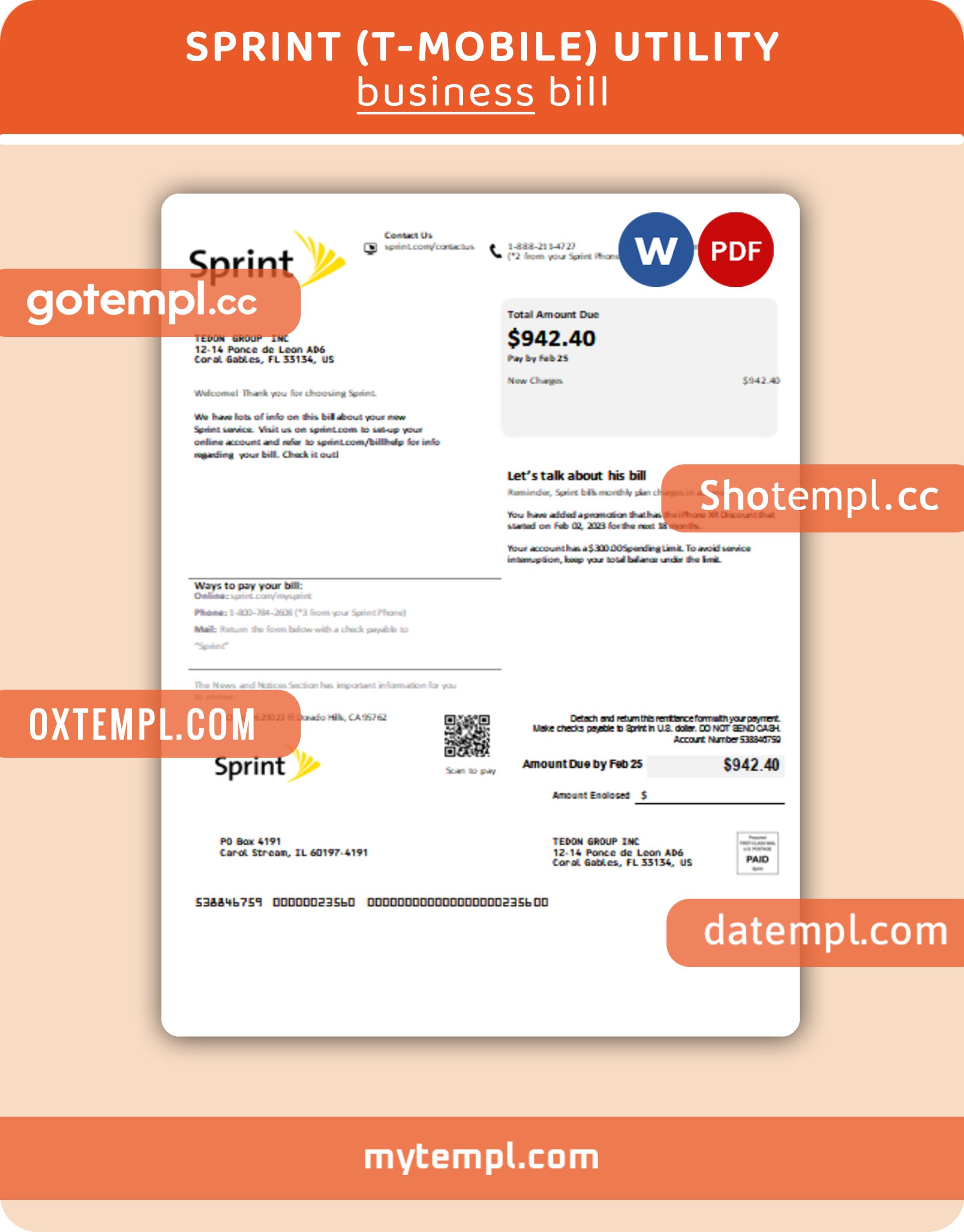 Germany OpenProject leading open source project management software invoice template in Word and PDF format, fully editable