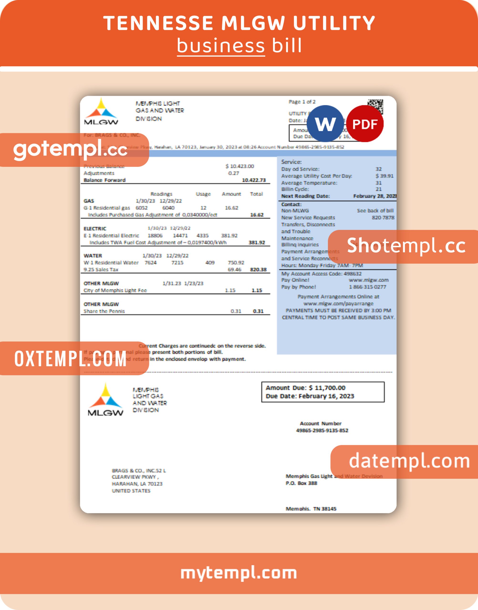 Montenegro company registration certificate Word and PDF template