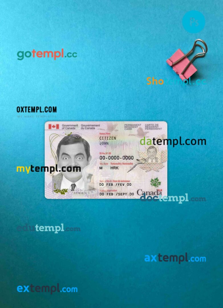 Mexico Registro de Poblacion de Mexico (CURP number) PSD template, fully editable