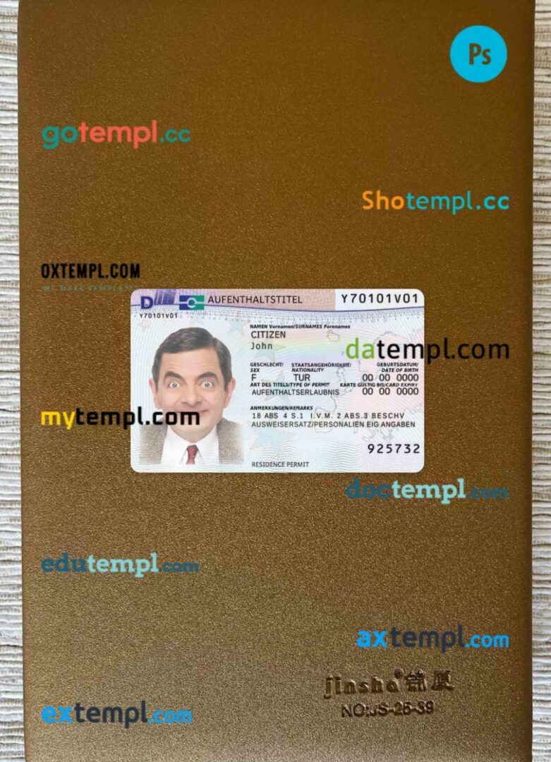 Kazakhstan passport template in PSD format, 1991-2009