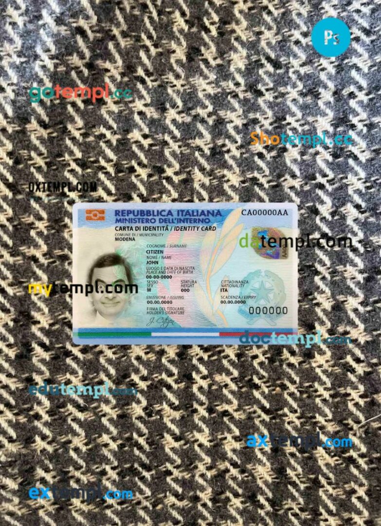 Church ID card PSD template, version 1
