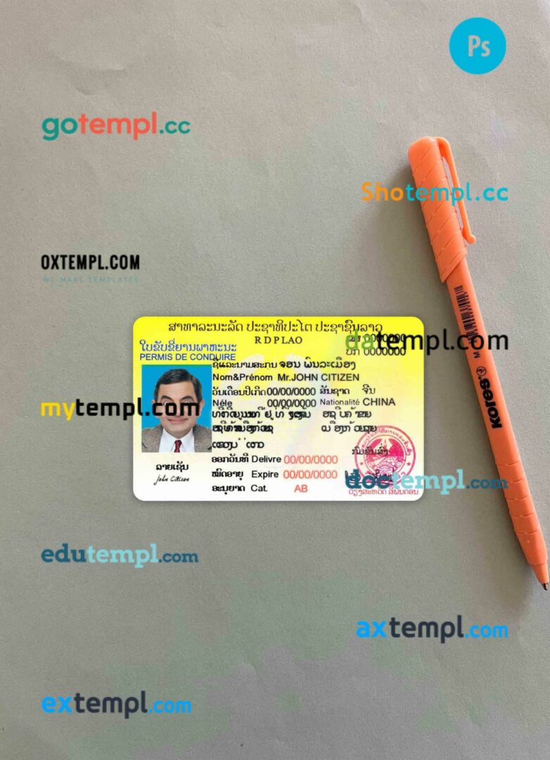 USA Florida driving license editable PSD files, scan look and photo-realistic look, 2 in 1