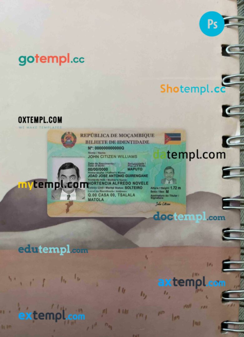 USA green card, permanent resident card editable PSD files, scan and photo taken image, 2 in 1(2020 – present)