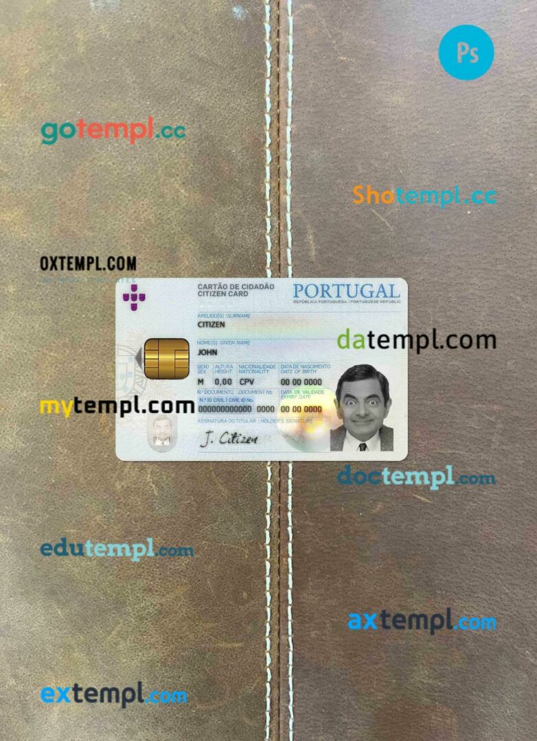 Montenegro Hipotekarna bank visa debit card, fully editable template in PSD format
