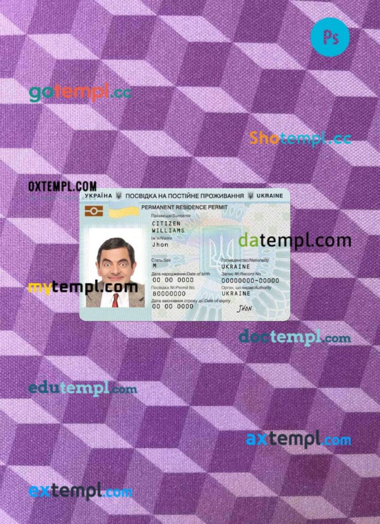 Slovenia Factor banka visa card fully editable template in PSD format