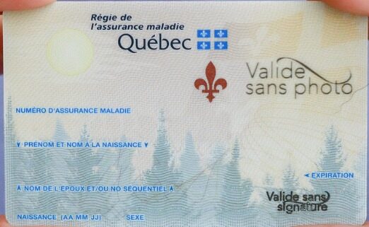Canada Quebec health insurance card template in PSD format Canada Quebec health insurance card template in PSD format