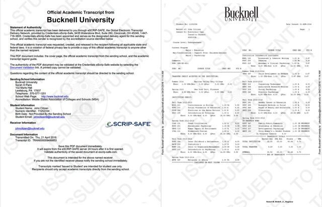 Bucknell University official transcript Word and PDF template, 2 pages Bucknell University official transcript Word and PDF template, 2 pages